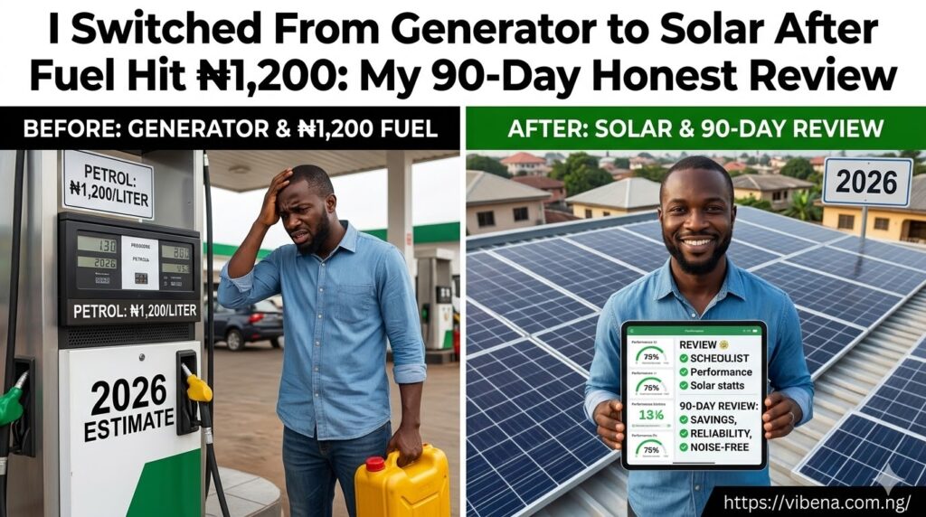 I Switched From Generator to Solar After Fuel Hit ₦1,200: My 90-Day Honest Review