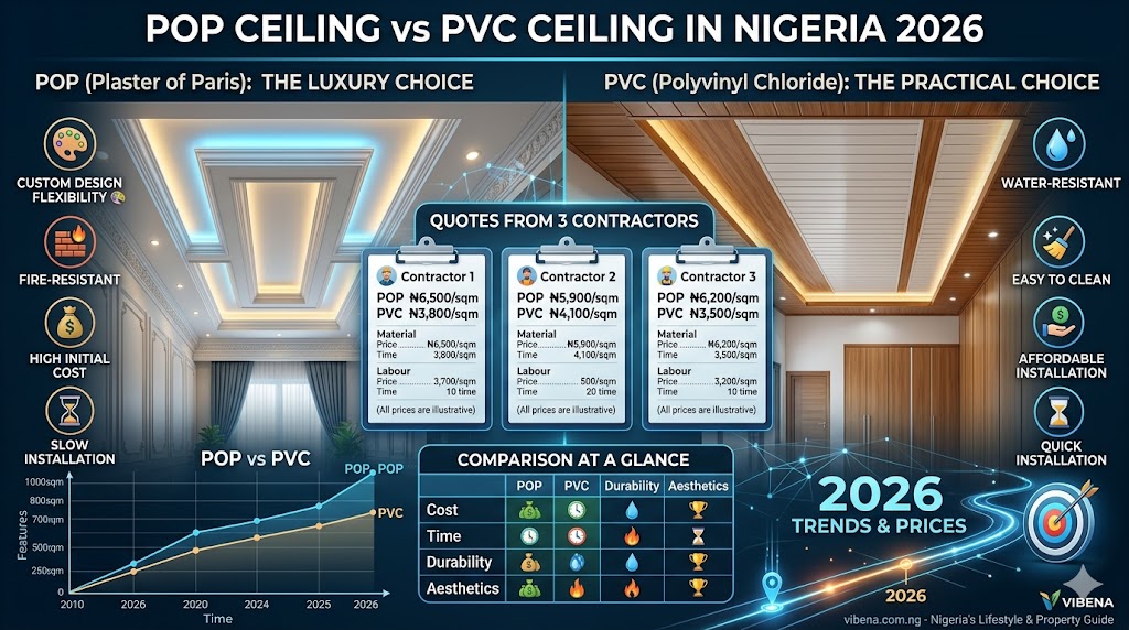 POP Ceiling vs PVC Ceiling in Nigeria 2026: I Got Quotes From 3 Contractors and Compared Everything